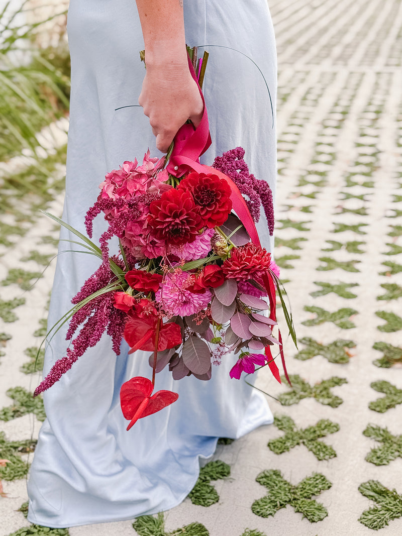 Burgundy Corsage