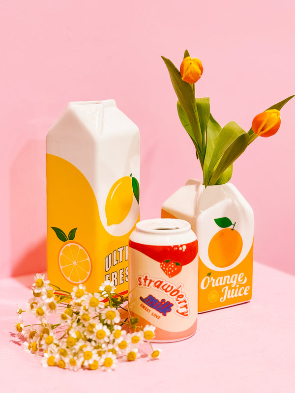 Lemonade Carton Vase