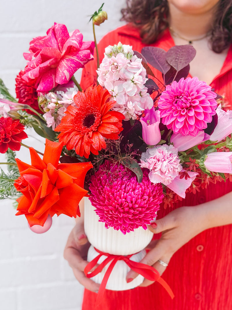 Christmas Cherries Vase