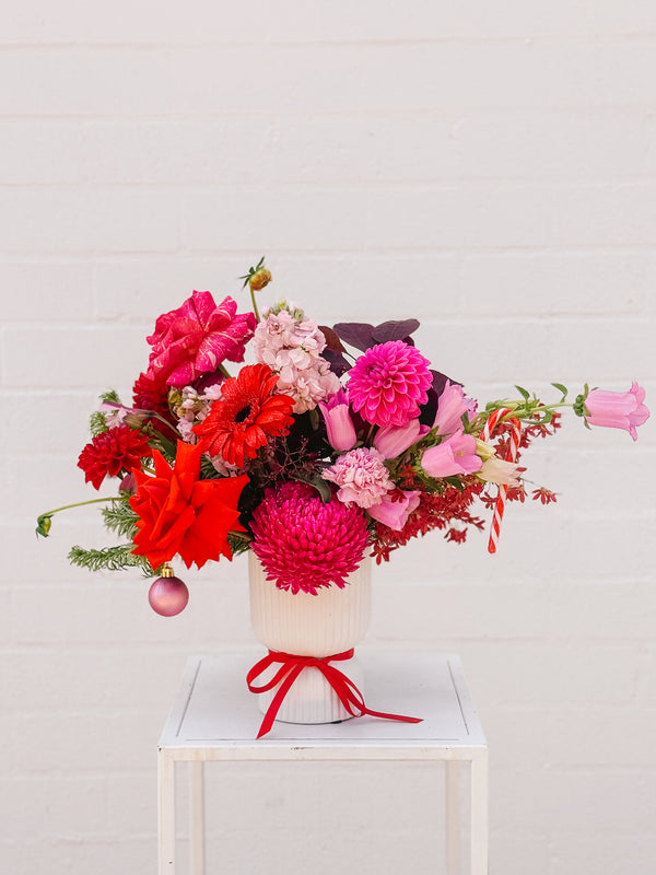 Christmas Cherries Vase