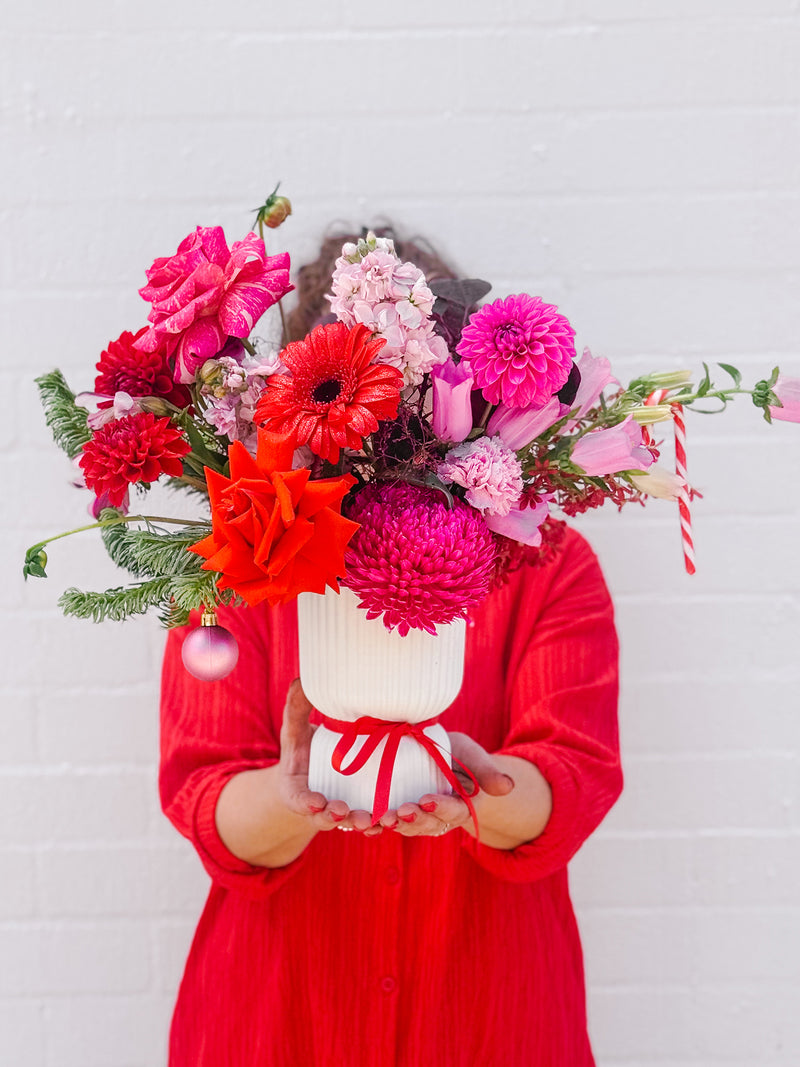 Christmas Cherries Vase